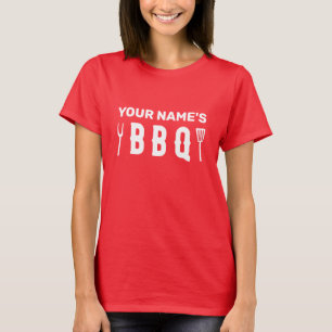 Bbq van jouw naam t-shirt