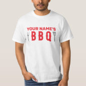 Bbq van jouw naam t-shirt (Voorkant)