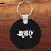 BBQ-varken grappige barbeque varkensvlees grill ch Sleutelhanger (Voorkant)
