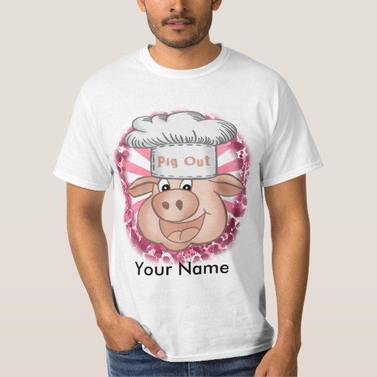 BBQ Varkensuitbarsting Chef t-shirt (Voorkant)