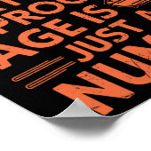 BBQ Verjaardag Bewijs Leeftijd is slechts een numm Poster (Hoek)