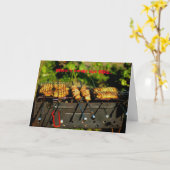 BBQ Verjaardag Picknick Wenskaart  Kaart (Gele Bloem)