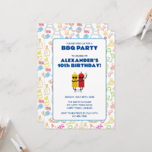  BBQ VERJAARDAGSFEEST KAART