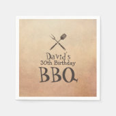  BBQ verjaardagsfeestje Servet (Voorkant)