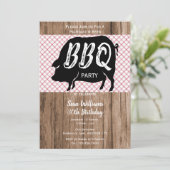 BBQ verjaardagsfeestuitnodiging Kaart (Staand voorkant)