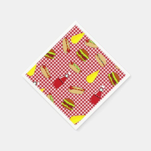 BBQ Verjaardagspapier servetten (Hoek)