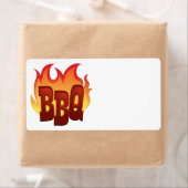bbq-vlamtekstontwerp etiket (Insitu)