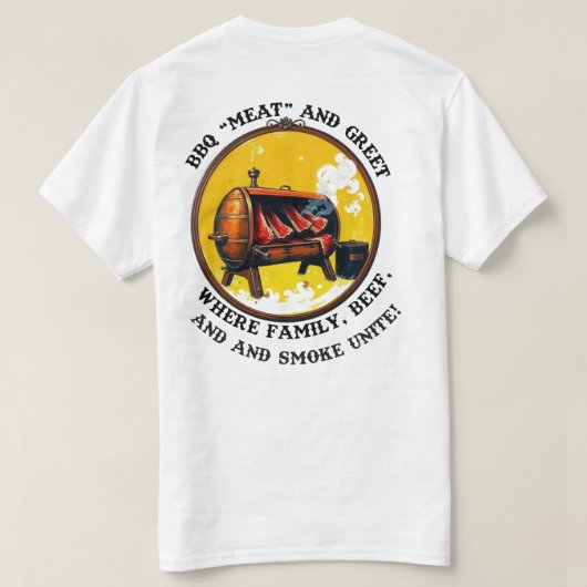 BBQ "Vlees" en Greet T-shirt (Design achterkant)