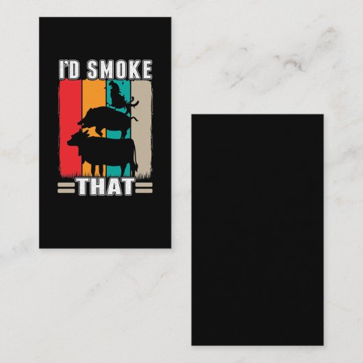 BBQ Vlees Lover Pork Chicken Koe Grill Barbecue Visitekaartje (Voorkant / Achterkant)