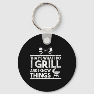 BBQ Vleesliefhebber Dat is wat ik doe, ik grill di Sleutelhanger