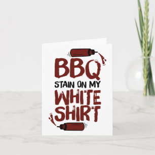 BBQ vlek op mijn wit 1 Kaart