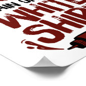 BBQ vlek op mijn wit 1 Poster (Hoek)