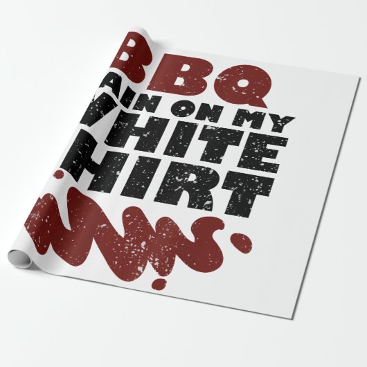 BBQ Vlek op mijn Wit Cadeaupapier (Uitgerold)