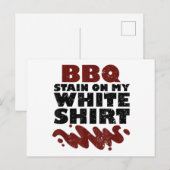 BBQ Vlek op mijn Wit Feestdagenkaart (Voorkant / Achterkant)