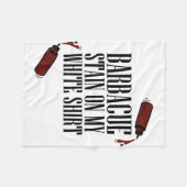 BBQ Vlek op mijn Wit Fleece Deken (Voorkant (Horizontaal))