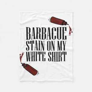 BBQ Vlek op mijn Wit Fleece Deken