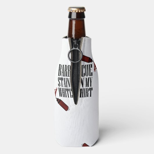 BBQ Vlek op mijn Wit Flesjeskoeler (Fles Achterkant)