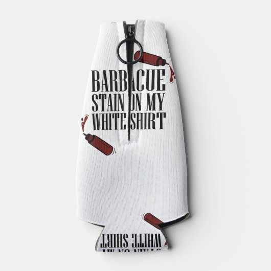 BBQ Vlek op mijn Wit Flesjeskoeler (Achterkant)