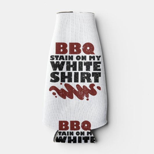 BBQ Vlek op mijn Wit Flesjeskoeler (Voorkant)