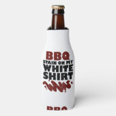 BBQ Vlek op mijn Wit Flesjeskoeler (Fles Voorkant)