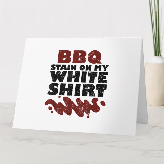 BBQ Vlek op mijn Wit Kaart (Voorkant)
