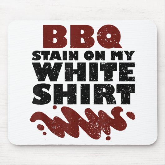 BBQ Vlek op mijn Wit Muismat (Voorkant)