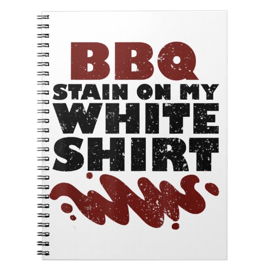 BBQ Vlek op mijn Wit Notitieboek (Voorkant)