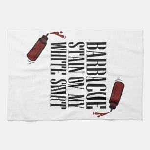 BBQ Vlek op mijn Wit Theedoek