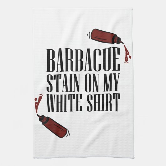BBQ Vlek op mijn Wit Theedoek (Verticaal)