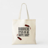 BBQ Vlek op mijn Wit Tote Bag (Achterkant)