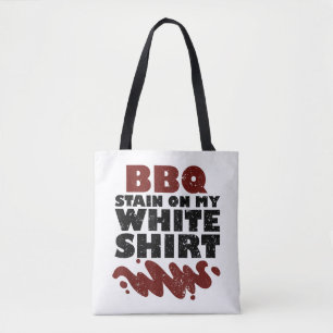 BBQ Vlek op mijn Wit Tote Bag