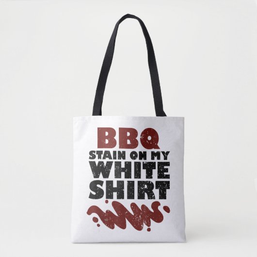 BBQ Vlek op mijn Wit Tote Bag (Voorkant)