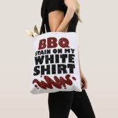 BBQ Vlek op mijn Wit Tote Bag (Dichtbij)
