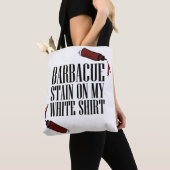 BBQ Vlek op mijn Wit Tote Bag (Dichtbij)