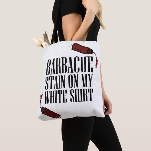 BBQ Vlek op mijn Wit Tote Bag (Dichtbij)