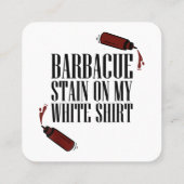 BBQ Vlek op mijn Wit Vierkante Visitekaartje (Achterkant)