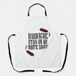 BBQ-vlek op mijn witte Schort