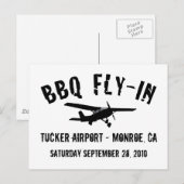 BBQ Vliegtuig Briefkaart (Voorkant / Achterkant)