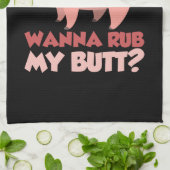 BBQ - Wanna Rub My Butt Theedoek (Gevouwen)