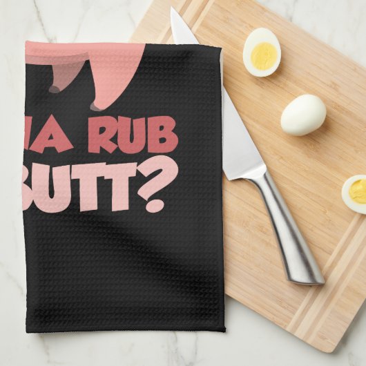 BBQ - Wanna Rub My Butt Theedoek (Quarter Fold)