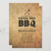 BBQ Wedding Rehearsal Dinner Kaart (Voorkant / Achterkant)