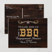 BBQ Western Country Verloving Elegant Briefkaart (Voorkant / Achterkant)
