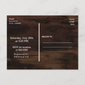 BBQ Western Country Verloving Elegant Briefkaart (Achterkant)