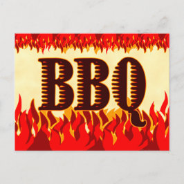 BBQ Westerne Flames Aangepast sparen het Briefkaar Aankondigingskaart
