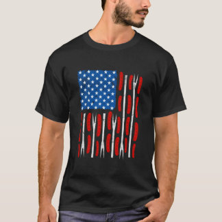 BBQ Worst Hotdog Wieners Grillend in Nood Amerikaa T-shirt
