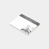 BBQ Worst Slager Illustratie Thema Post-it® Notes (Schuin)