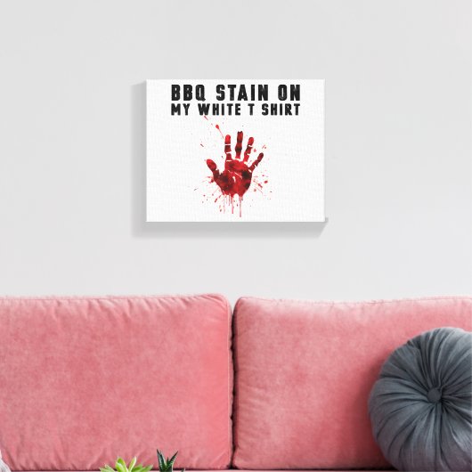 Bbq zit op mijn wit canvas afdruk (Insitu (Woonkamer))