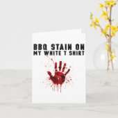 Bbq zit op mijn wit kaart (Gele Bloem)