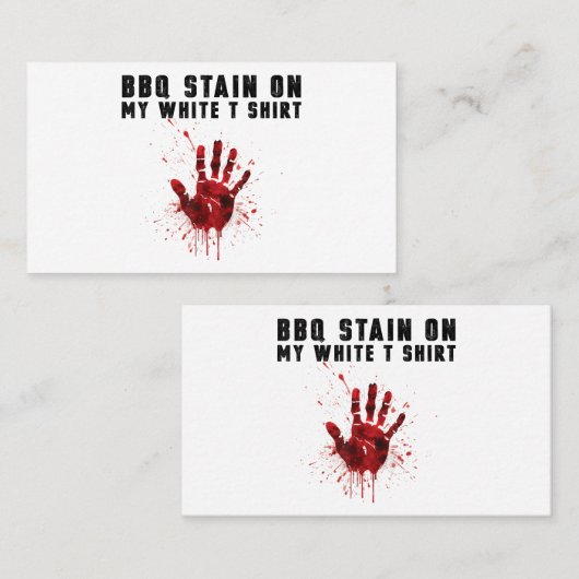 Bbq zit op mijn wit visitekaartje (Voorkant / Achterkant)