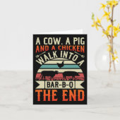 BBQ Zomer Grillin Koe Varken Kip Voor Mannen Graph Kaart (Gele Bloem)